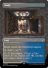 Study (Borderless) - Ravnica: Clue Edition - Magic: The Gathering card