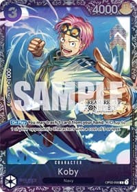 Koby (Treasure Cup) - One Piece Promotion Cards - One Piece Card Game card