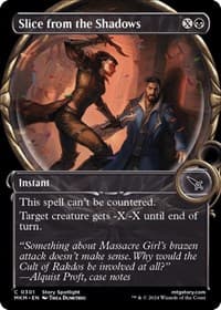 Slice from the Shadows (Showcase) - Murders at Karlov Manor - Magic: The Gathering card