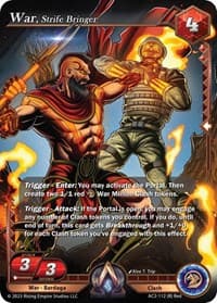 War, Strife Bringer - Clashgrounds - Alpha Clash card