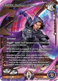 Clarity, Harbinger of Death (Alpha Rare) - Clashgrounds - Alpha Clash card