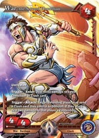 War, the Second Horseman (Alpha Rare) - Clashgrounds - Alpha Clash card