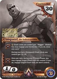 Conquest, the Indestructible (Pre-Release Champion) - Clashgrounds - Alpha Clash card