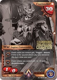 War, Legion Commander (Pre-Release Champion) - Clashgrounds - Alpha Clash card