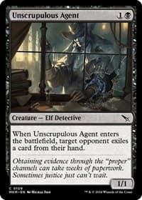 Unscrupulous Agent - Murders at Karlov Manor - Magic: The Gathering card