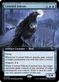 Coveted Falcon (Extended Art) - Murders at Karlov Manor - Magic: The Gathering card