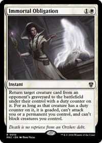 Immortal Obligation - Commander: Murders at Karlov Manor - Magic: The Gathering card
