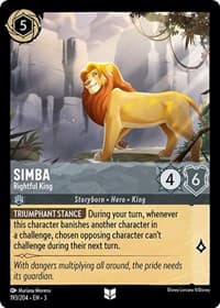 Simba - Rightful King - Into the Inklands - Disney Lorcana card