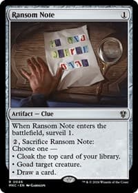 Ransom Note (0046) - Commander: Murders at Karlov Manor - Magic: The Gathering card