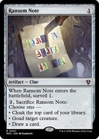 Ransom Note (0047) - Commander: Murders at Karlov Manor - Magic: The Gathering card