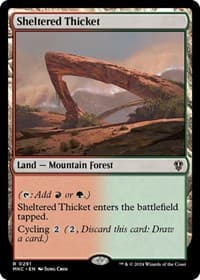 Sheltered Thicket - Commander: Murders at Karlov Manor - Magic: The Gathering card