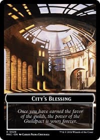 City's Blessing // Zombie Double-Sided Token - Commander: Murders at Karlov Manor - Magic: The Gathering card