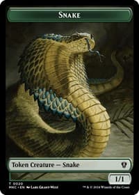Snake // Morph Double-Sided Token - Commander: Murders at Karlov Manor - Magic: The Gathering card