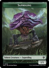 Saproling // Manifest Double-Sided Token - Commander: Murders at Karlov Manor - Magic: The Gathering card
