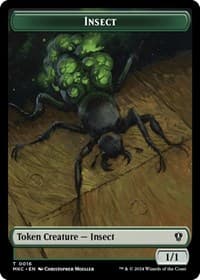 Insect (0016) // Manifest Double-Sided Token - Commander: Murders at Karlov Manor - Magic: The Gathering card