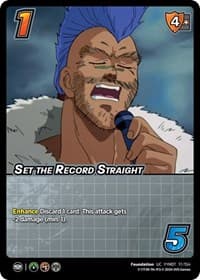 Set the Record Straight - Yu Yu Hakusho: Dark Tournament - UniVersus card