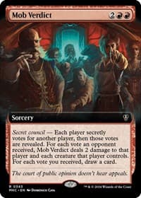 Mob Verdict (Extended Art) - Commander: Murders at Karlov Manor - Magic: The Gathering card
