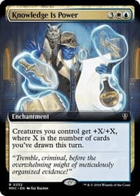 Knowledge is Power (Extended Art) - Commander: Murders at Karlov Manor - Magic: The Gathering card