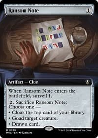 Ransom Note (0356) (Extended Art) - Commander: Murders at Karlov Manor - Magic: The Gathering card