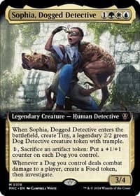 Sophia, Dogged Detective (Extended Art) - Commander: Murders at Karlov Manor - Magic: The Gathering card