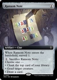 Ransom Note (0357) (Extended Art) - Commander: Murders at Karlov Manor - Magic: The Gathering card