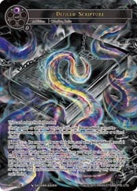 Defiled Scripture (Uber Rare) - Masterpiece "Pilgrim-Memories" - Force of Will card