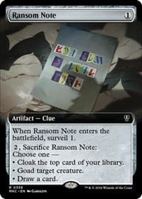 Ransom Note (0358) (Extended Art) - Commander: Murders at Karlov Manor - Magic: The Gathering card