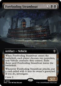 Foreboding Steamboat (Extended Art) - Commander: Murders at Karlov Manor - Magic: The Gathering card