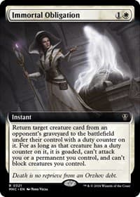 Immortal Obligation (Extended Art) - Commander: Murders at Karlov Manor - Magic: The Gathering card