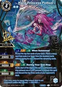 Harp Princess Pollon (SPR) (Illustrator Signature) - Savior of Chaos - Battle Spirits Saga card