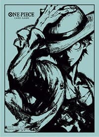 One Piece Card Game Official Sleeves - Japanese 1st Anniversary Special Sleeves: Monkey.D.Luffy (100-Pack) - Bandai Card Sleeves - Card Sleeves card
