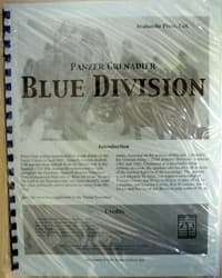 Panzer Grenadier: Blue Division Supplement Book - Avalanche Press LTD - Boardgames card