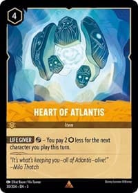 Heart of Atlantis - Into the Inklands - Disney Lorcana card