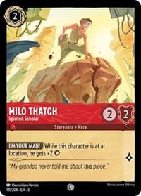 Milo Thatch - Spirited Scholar - Into the Inklands - Disney Lorcana card