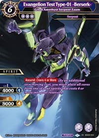 Evangelion Test Type-01 -Berserk- - Great Amethyst Serpent Zaum - Savior of Chaos - Battle Spirits Saga card