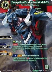 Evangelion Production Model-03 - Rookie Ninja Sparrow - Savior of Chaos - Battle Spirits Saga card
