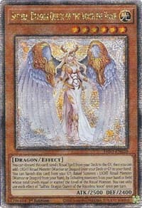Saffira, Dragon Queen of the Voiceless Voice (Quarter Century Secret Rare) - Phantom Nightmare - YuGiOh card
