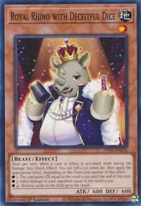 Royal Rhino with Deceitful Dice - Phantom Nightmare - YuGiOh card