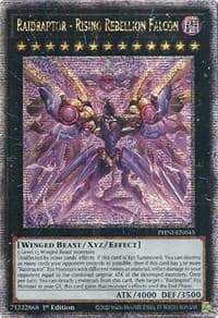 Raidraptor - Rising Rebellion Falcon (Quarter Century Secret Rare) - Phantom Nightmare - YuGiOh card