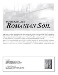 Panzer Grenadier: Romanian Soil Supplement Book - Avalanche Press LTD - Boardgames card