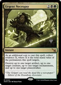 Urgent Necropsy - Promo Pack: Murders at Karlov Manor - Magic: The Gathering card