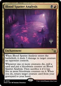 Blood Spatter Analysis - Promo Pack: Murders at Karlov Manor - Magic: The Gathering card