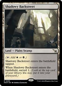 Shadowy Backstreet - Promo Pack: Murders at Karlov Manor - Magic: The Gathering card