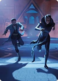 Unauthorized Exit Art Card - Art Series: Murders at Karlov Manor - Magic: The Gathering card