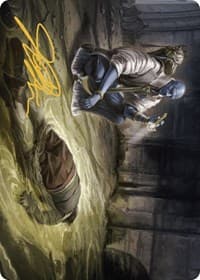 Drag the Canal Art Card (Gold-Stamped Signature) - Art Series: Murders at Karlov Manor - Magic: The Gathering card