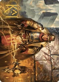 Tenth District Hero Art Card (Gold-Stamped Signature) - Art Series: Murders at Karlov Manor - Magic: The Gathering card