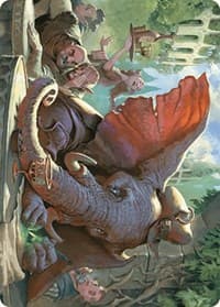 Loxodon Eavesdropper Art Card - Art Series: Murders at Karlov Manor - Magic: The Gathering card