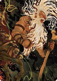 Yarus, Roar of the Old Gods Art Card (46/49) (Gold-Stamped Signature) - Art Series: Murders at Karlov Manor - Magic: The Gathering card
