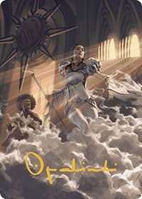Call a Surprise Witness Art Card (Gold-Stamped Signature) - Art Series: Murders at Karlov Manor - Magic: The Gathering card