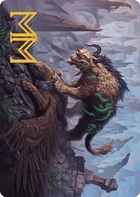 Axebane Ferox Art Card (Gold-Stamped Signature) - Art Series: Murders at Karlov Manor - Magic: The Gathering card